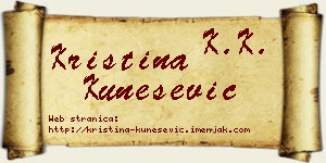 Kristina Kunešević vizit kartica